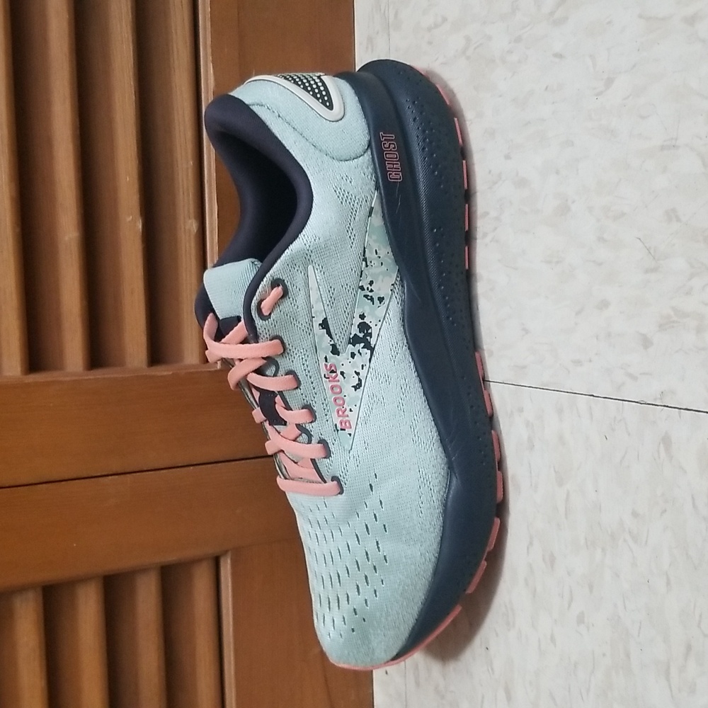 Brooks Athletic Shoes in Light Blue and Coral